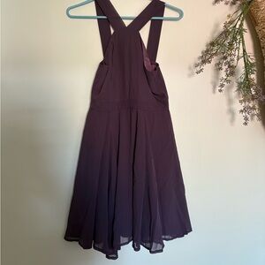 Purple, Babydoll  Whimsigoth Chiffon Mini Dress